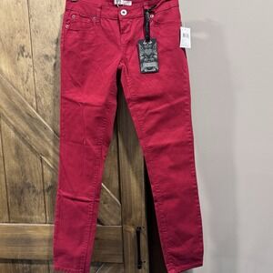 ZCO Jeans Juniors‎ Size 5 Red Skinny Pants Stretch Cotton Blend NWT